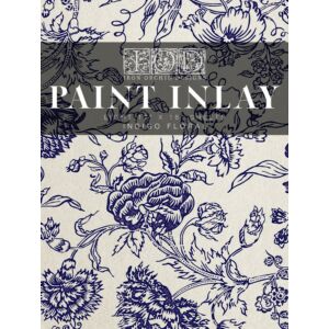 IOD Paint Inlay - Indigo Floral
