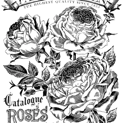 IOD - CATALOGUE OF ROSES 61x83cm festhető bútortranszfer