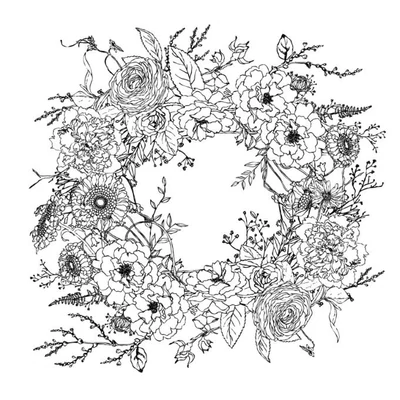 IOD - WINTER’S SONG WREATH 61x61cm festhető bútortranszfer